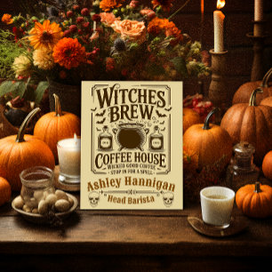 Witches Brew Coffee House Personalizable Halloween Poster