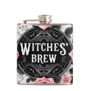 Witches’ Brew Gothic Floral Design Flask
