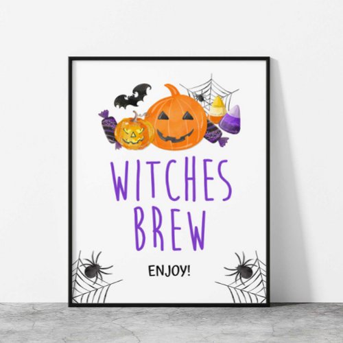 Witches Brew Halloween Party Drink Sign