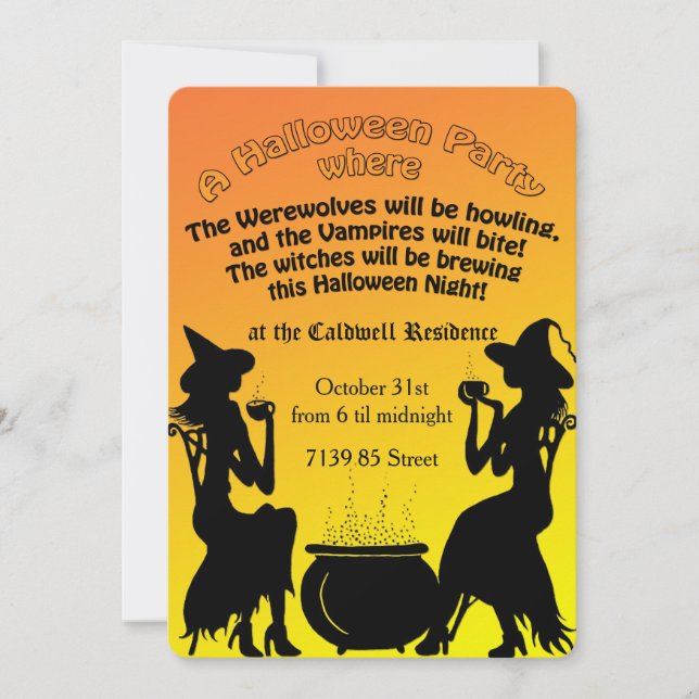 Witches Brew Halloween Party Invitation (Front)