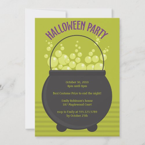 Witches Brew Halloween Party Invitation