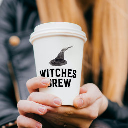 Witches Brew | Happy Halloween | Witches Hat Paper Cups | Zazzle
