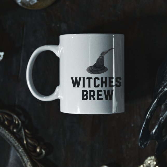 Witches Brew | Happy Halloween | Witches Hat Two-Tone Coffee Mug (Creator Uploaded)