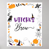 Witches Brew Spooktacular Halloween Party Sign