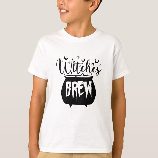 Witches Brew Spooky Halloween Cool T-Shirt (Front)