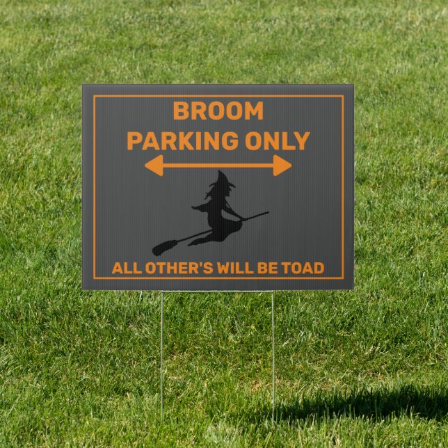 Witches Broom Parking Sign (Insitu)
