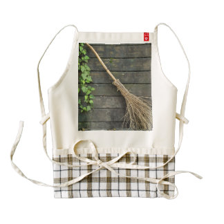 Witches broom zazzle HEART apron