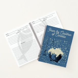 Witches Caldron Blue Recipe Notebook