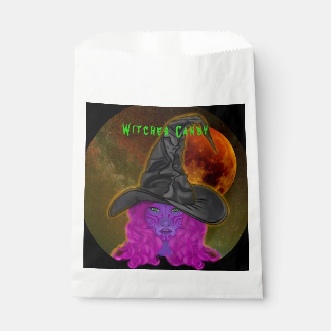 Witches Candy Halloween Witch Trick or Treat Favor Bag (Front)