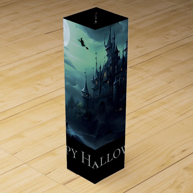 Witches Castle Halloween Wine Box (Front)