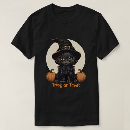 Witches Cat Trick or Treat Halloween T_Shirt