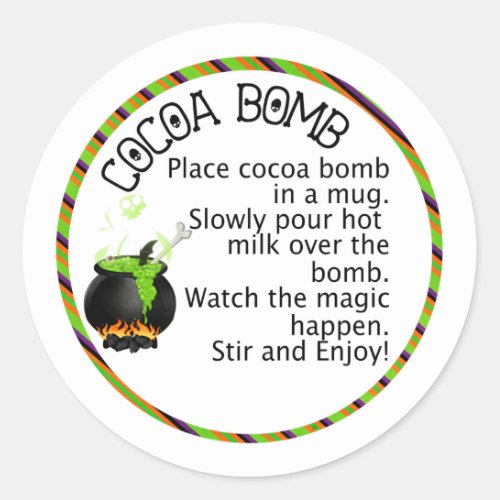 WITCHES CAULDRON HALLOWEEN Cocoa bomb labels