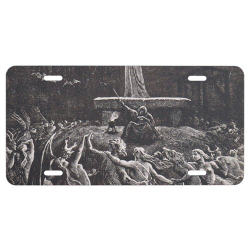 Witches Dancing At The Sabbath License Plate