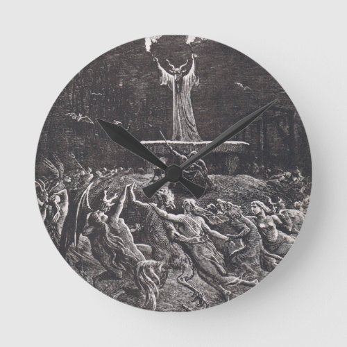 Witches Dancing At The Sabbath Round Clock