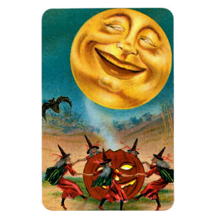 Witches Dancing Under the Moon Magnet