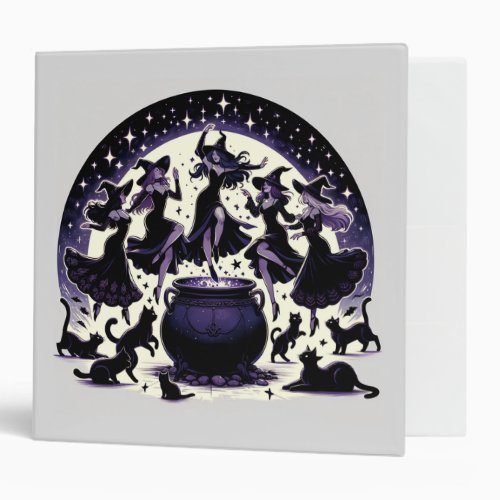 Witches Dans Enchanted Forest Gathering 3 Ring Binder