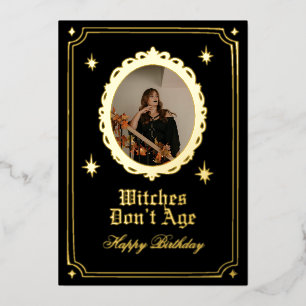 Witches dont age birthday card custom