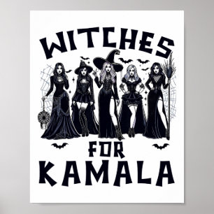 Witches For Kamala Harris Election 2024 Halloween Poster