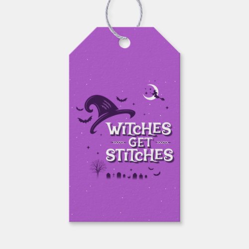 Witches Get Stitches  Gift Tag