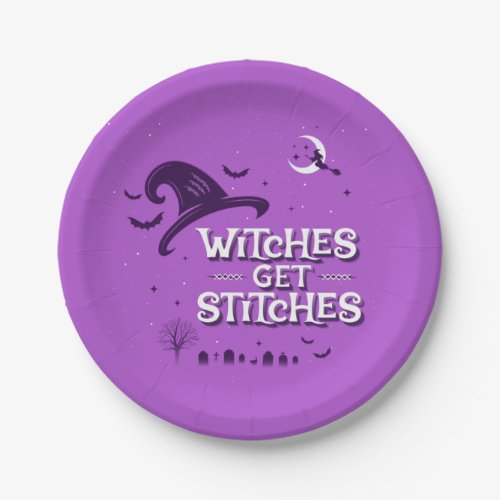 Witches Get Stitches Paper Plates