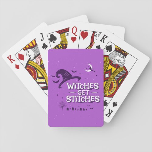 Witches Get Stitches Playing Cards