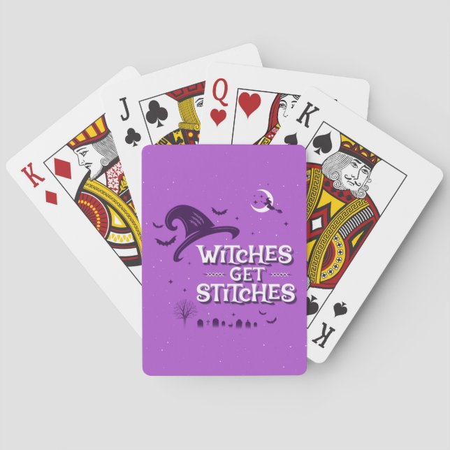 Witches Get Stitches Playing Cards (Back)