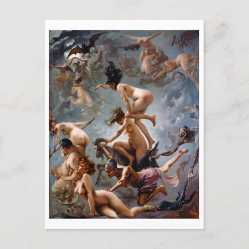 Witches Going to Their Sabbath  Falero  Postcard