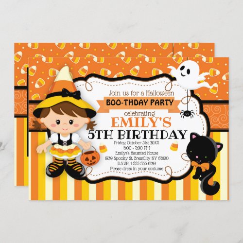 Witches Halloween Birthday Party Invitation
