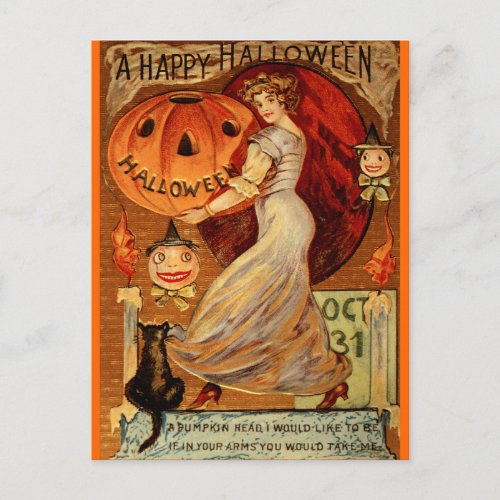 Witches Halloween Magic Spooky Cute Postcard