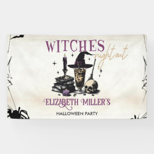Witches Halloween Night Party Banner