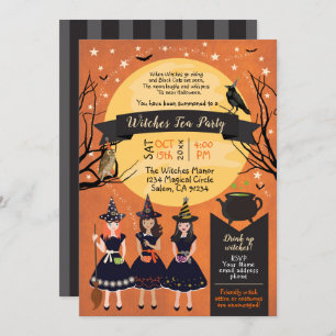 Witches Halloween Party Invitation