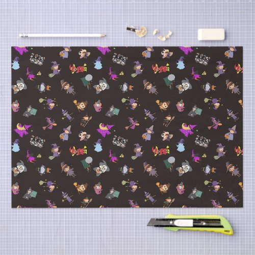 Witches Halloween pattern Tissue Paper