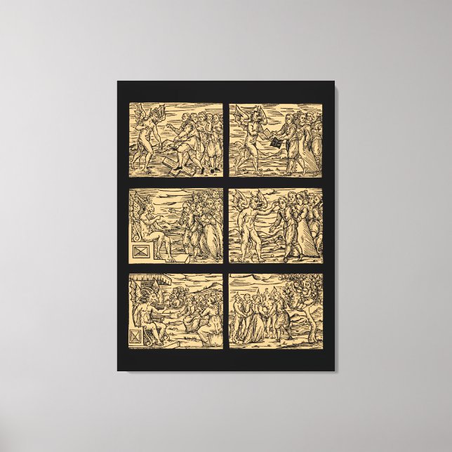 Witches' Hexaptych after Guazzo 30x40 Canvas Print (Front)