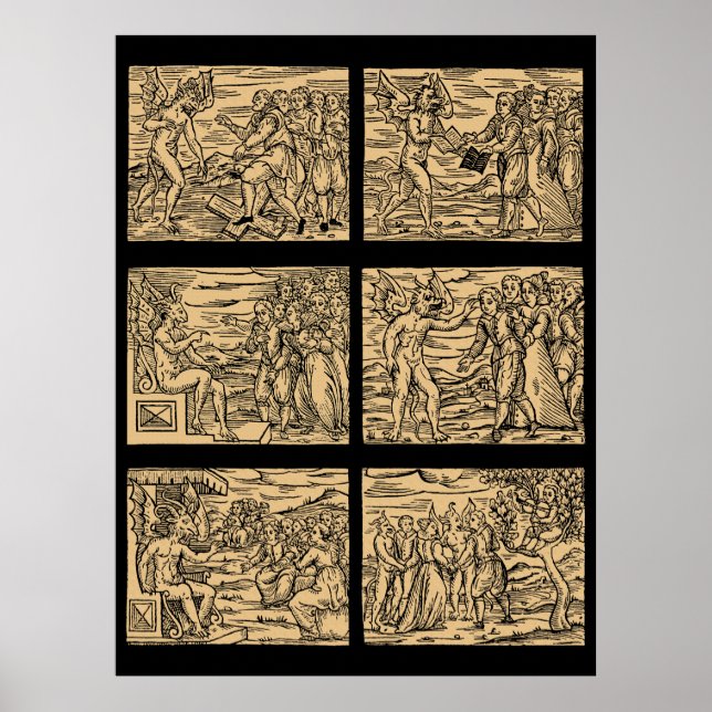 Witches' Hexaptych after Guazzo 30x40 Poster (Front)