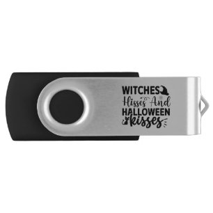 Witches Hisses And Halloween Kisses Flash Drive