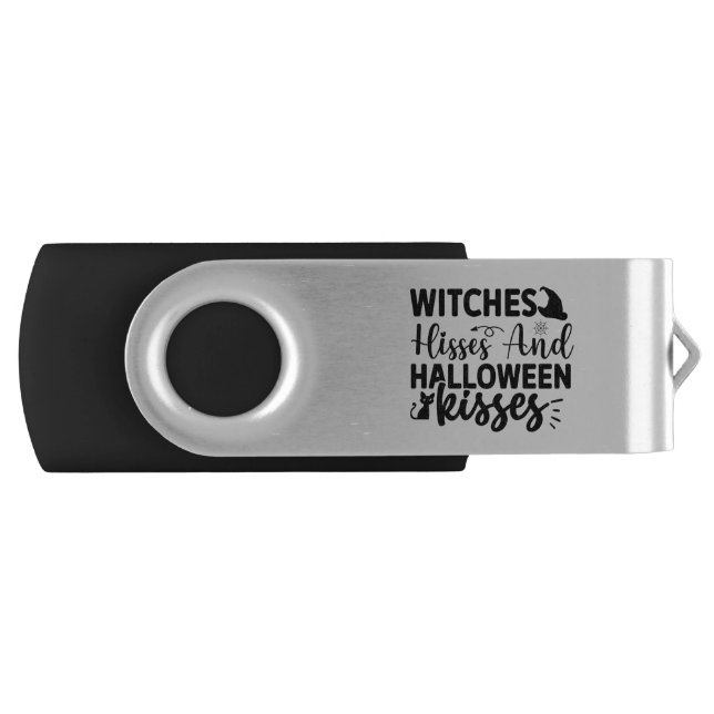 Witches Hisses And Halloween Kisses Flash Drive (Front)
