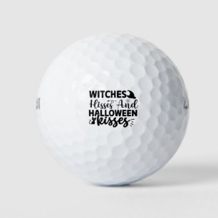 Witches Hisses And Halloween Kisses Golf Balls