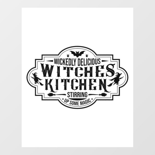 witches kitchen Halloween word art Wall Decal (Front)