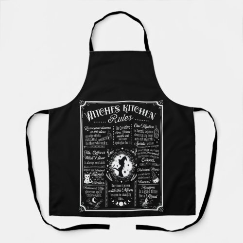 Witches Kitchen Rules Vintage Halloween  Apron