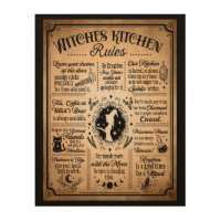 Witches Kitchen Rules Vintage Halloween