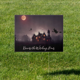 Witches Lair Halloween Sign