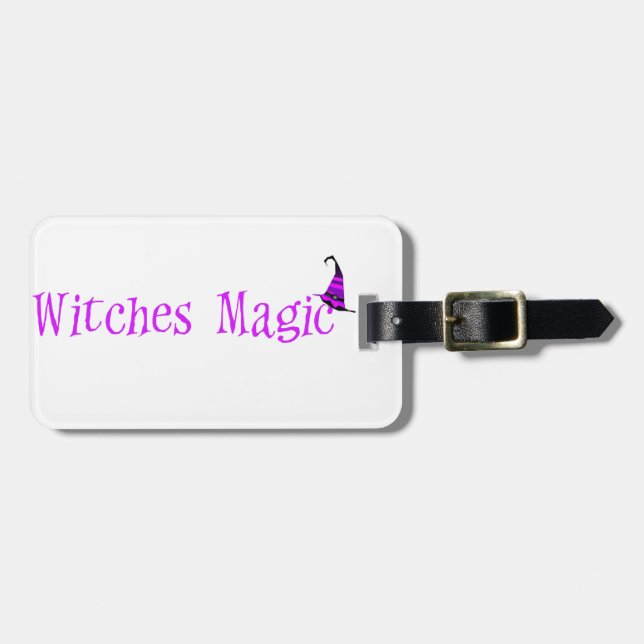 Witches Magic Hat Luggage Tag (Front Horizontal)