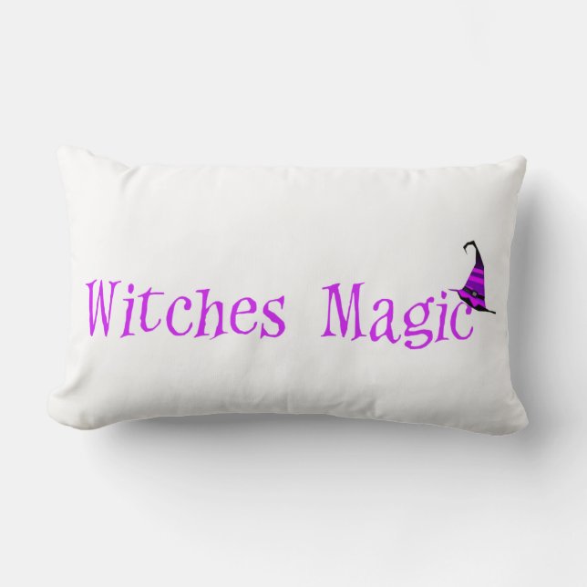 Witches Magic Hat Lumbar Pillow (Front)