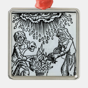 Witches Making a Spell, 1489 Metal Ornament