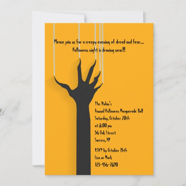 Witches' Mark Halloween Party Invitation (Front)