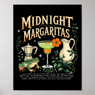 Witches Midnight Margaritas Soky Tail Poster