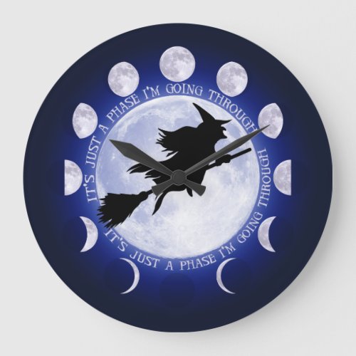Witches Moon Phase Large Clock