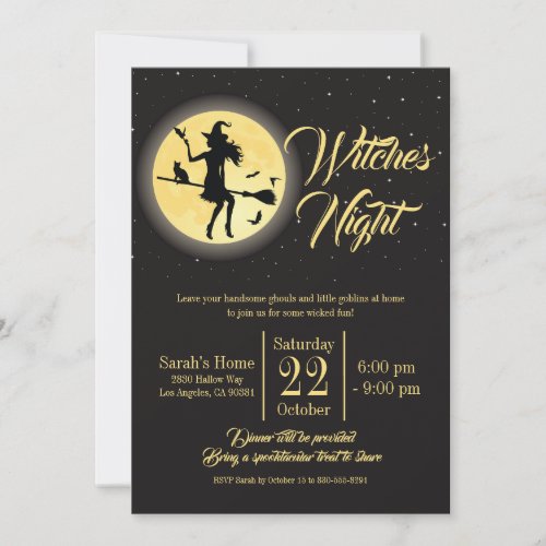 Witches Night Girls Night Halloween Party Invitation