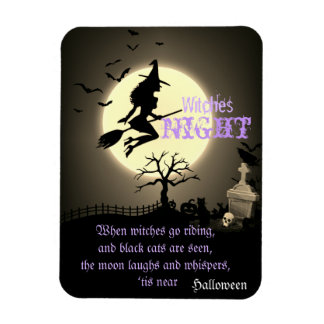 Witches Night, Halloween Magnet