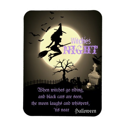 Witches Night Halloween Magnet